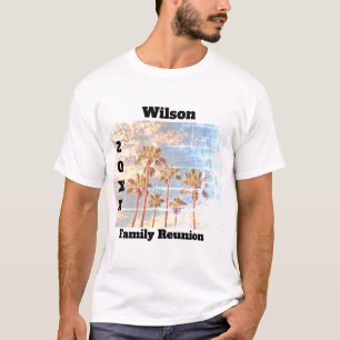 Family Reunion Faded Photo Vintage Palms Keepsake T-Shirt