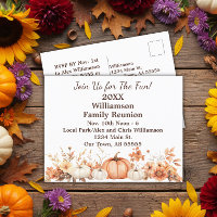 Family Reunion Fall Autumn Thanksgiving Invitation