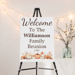 Family Reunion Fall Autumn Thanksgiving Invitation Foam Board