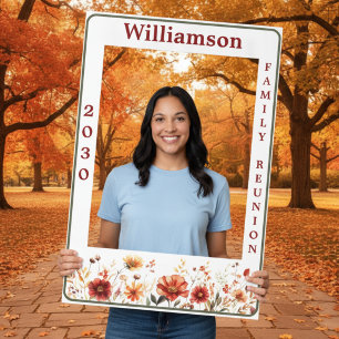 Family Reunion Fall Wildflowers Selfie Frame