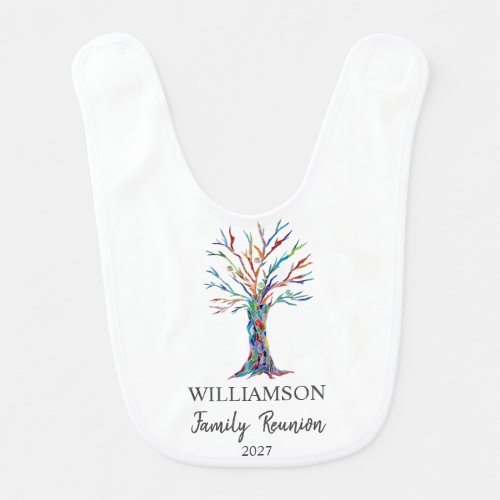 Family Reunion Family Tree  Baby Bib