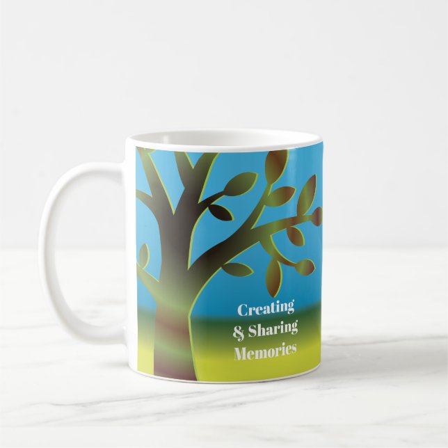 Family Reunion Family Tree Creating Memories Coffee Mug (Left)