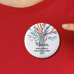 Family Reunion Family Tree Custom Name Tag Button<br><div class="desc">This Family Reunion Tag is decorated with a colorful mosaic family tree. Easily customizable with your family name. Use the Customize Further option to change the text size, style or color if you wish. Makes a great souvenir after the event. Because we create our own artwork you won't find this...</div>