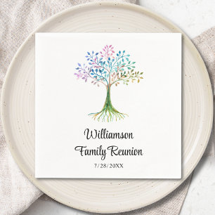 Family Reunion Family Tree Custom Napkins