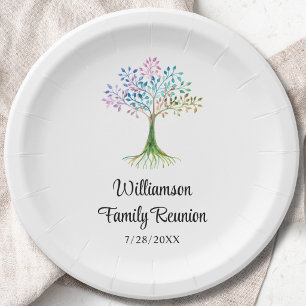 Family Reunion Family Tree Custom Paper Plates