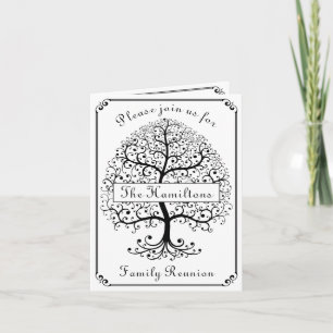 Family Reunion Family Tree Elegant Modern Simple Invitation