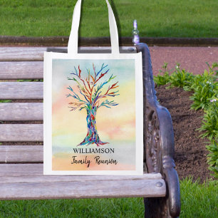 Family Reunion Family Tree   Grocery Bag