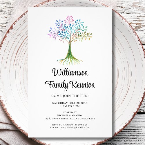 Family Reunion Family Tree Invitation Flyer