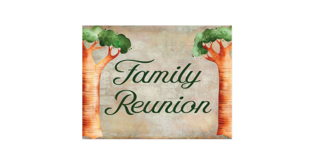 Family Reunion Family Tree Invitation Postcard | Zazzle.com