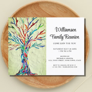 Family Reunion Family Tree  Invitation Postcard