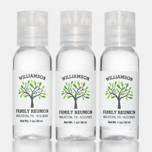 Family Reunion Family Tree Logo Custom Text Hand Sanitizer