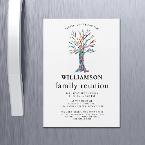 Family Reunion Family Tree Magnetic Invitation