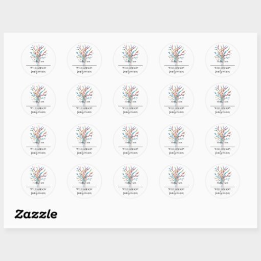 Family Reunion Family Tree Name Tag Zazzle