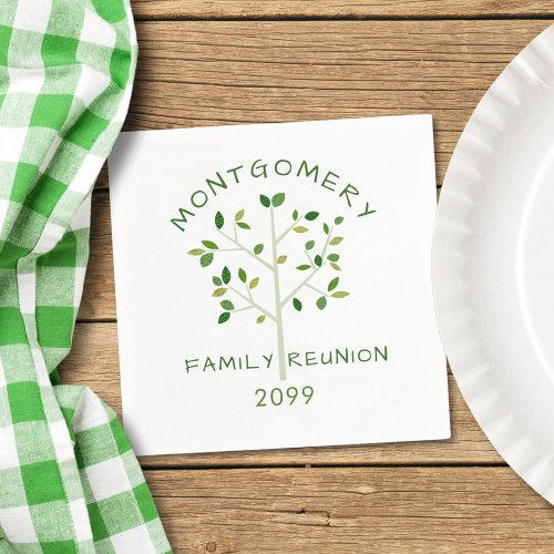 Family Reunion Family Tree Personalized Napkins