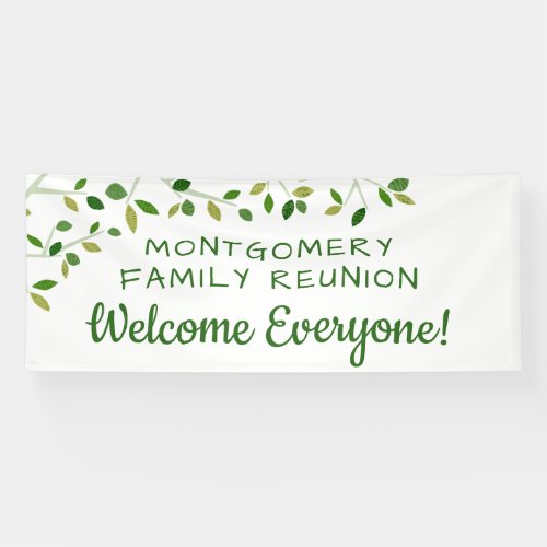 Family Reunion Family Tree Personalized Welcome Banner