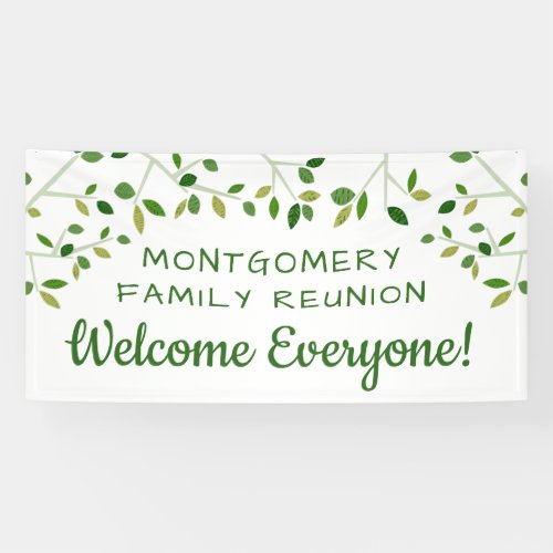 Family Reunion Family Tree Personalized Welcome Banner