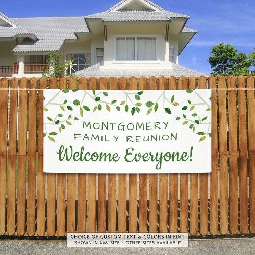 Family Reunion Family Tree Personalized Welcome