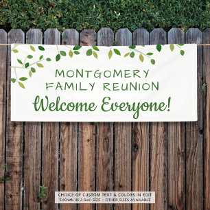 Family Reunion Family Tree Personalized Welcome Banner
