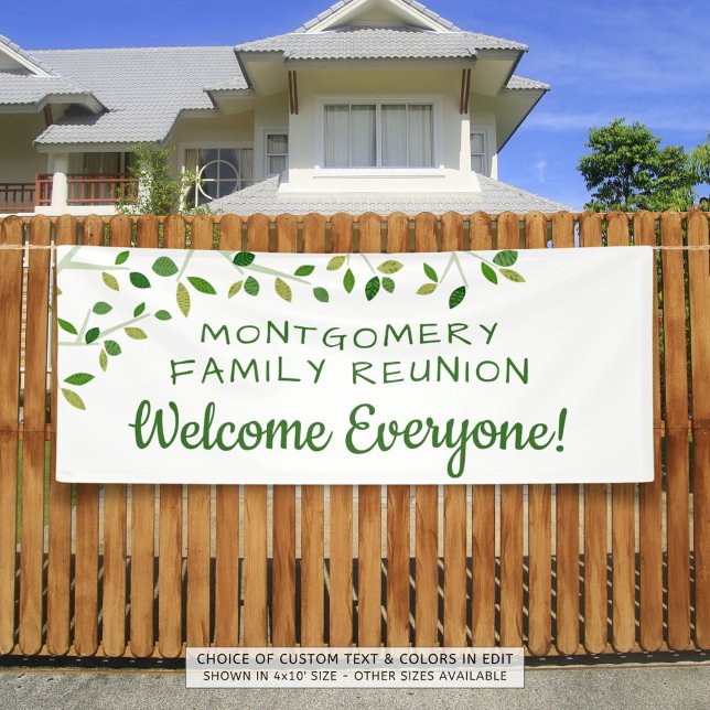 Family Reunion Family Tree Personalized Welcome Banner (Creator Uploaded)