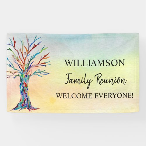 Family Reunion Family Tree Welcome Banner