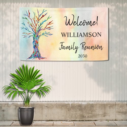 Family Reunion Family Tree Welcome Banner