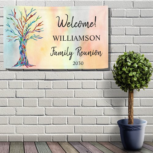 Family Reunion Family Tree Welcome Banner