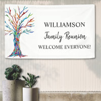 Family Reunion Family Tree Welcome Banner