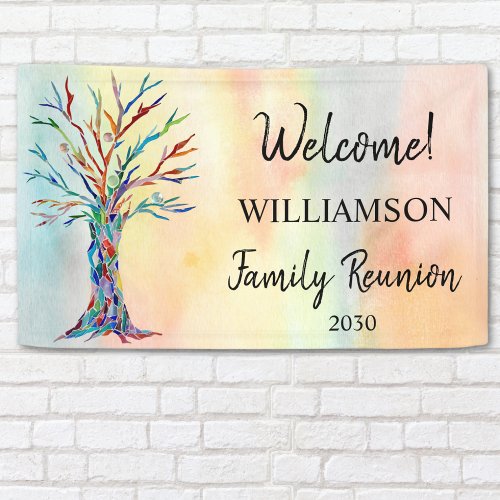 Family Reunion Family Tree Welcome Banner