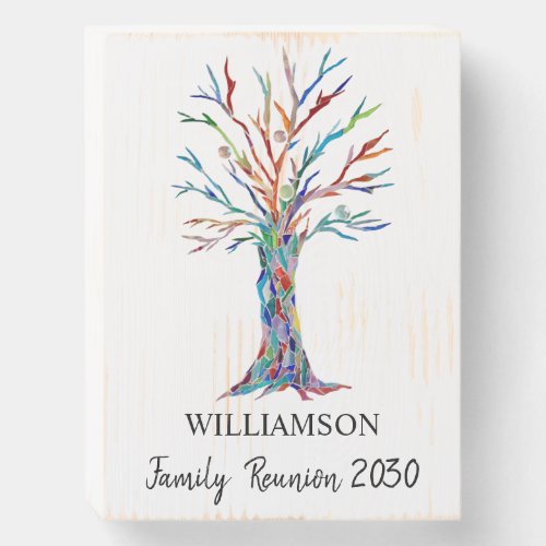 Family Reunion Family Tree    Wooden Box Sign