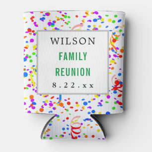 Family Reunion Favor Modern Typography Can Cooler