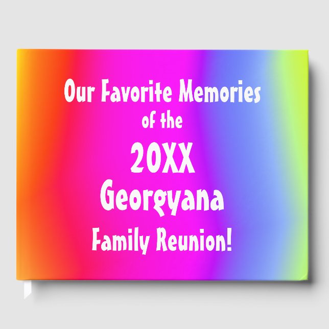 Family Reunion Favorite Memories Guest Book (Front)