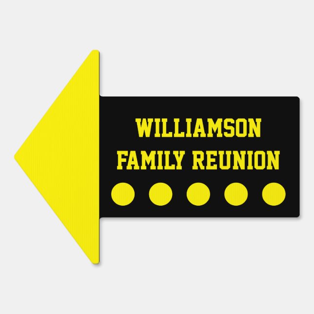 Family Reunion Finder Direction Sign (Front)