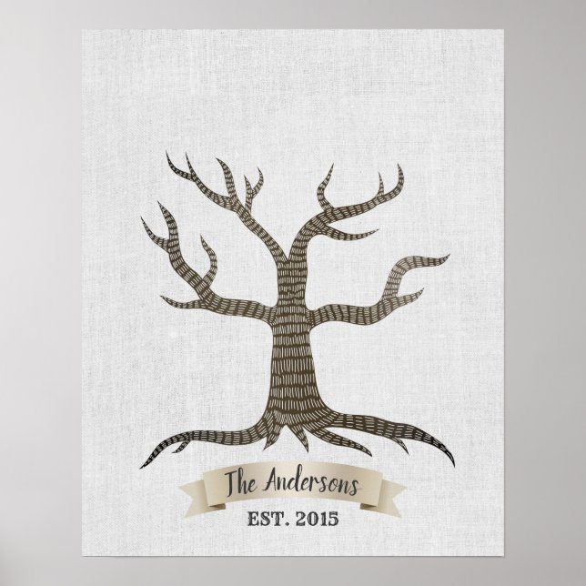 Family Reunion Fingerprint Tree Guestbook (Front)