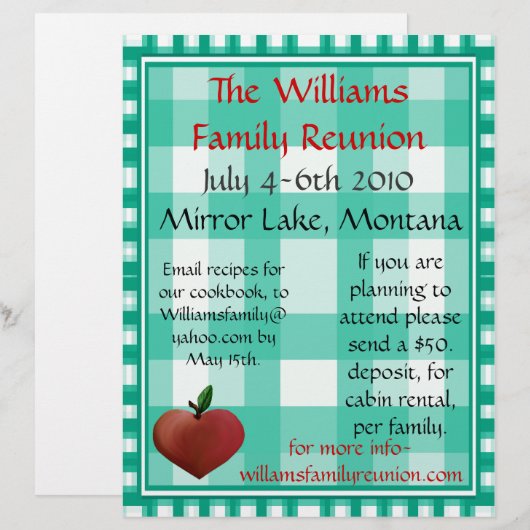Family Reunion Flier (Front/Back)