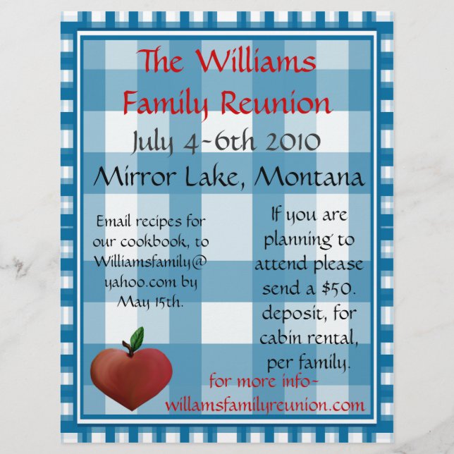 Family Reunion Flier Flyer (Front)