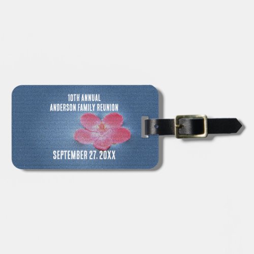 Family Reunion Floral Annual Summer Vacation Luggage Tag