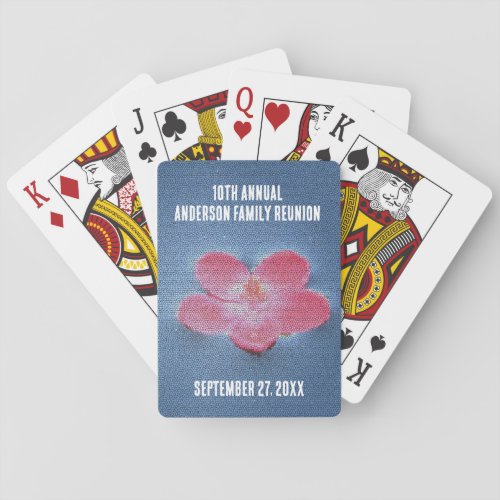 Family Reunion Floral Annual Summer Vacation Playing Cards