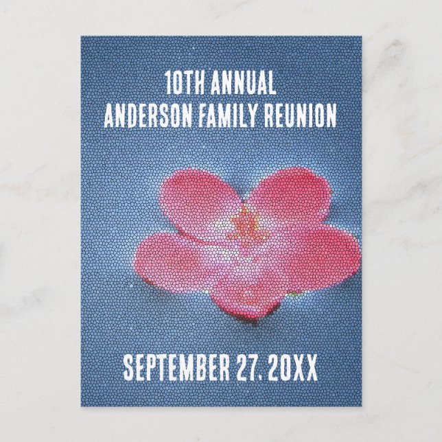 Family Reunion Floral Annual Vacation Invitation (Front)