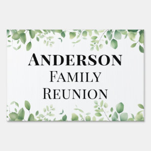 Family Reunion Floral Directional Sign