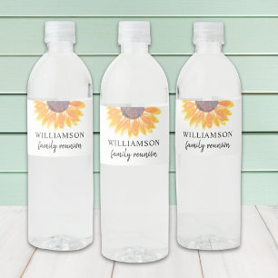 Family Reunion Floral  Water Bottle Label