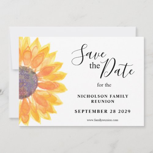  Family Reunion Flower Save The Date Card