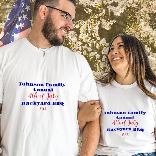 Family Reunion Fourth of July Red White Blue T_Shirt