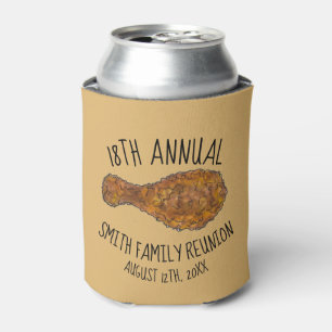 Family Reunion Fried Chicken Leg Drumstick Favor Can Cooler