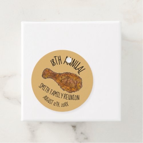 Family Reunion Fried Chicken Leg Drumstick Picnic Favor Tags