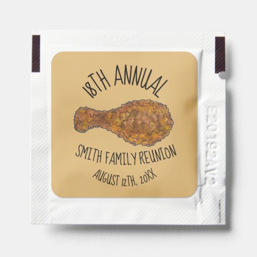 Family Reunion Fried Chicken Leg Drumstick Picnic Hand Sanitizer Packet