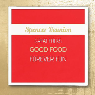 FAMILY Reunion Fun! CUSTOM Reunion  Napkins