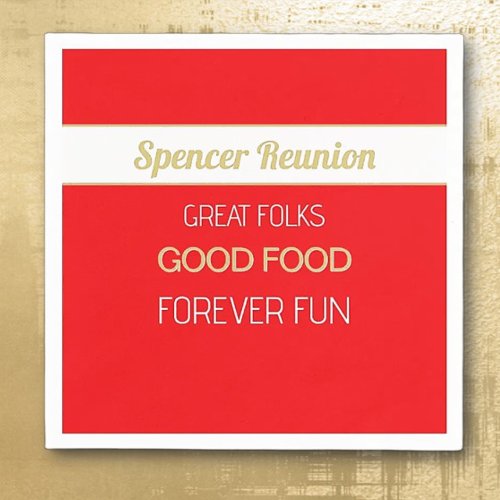 FAMILY Reunion Fun! CUSTOM Reunion  Napkins