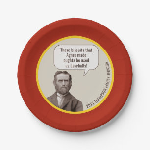 Family Reunion Funny Old Photograph Custom Paper Plates