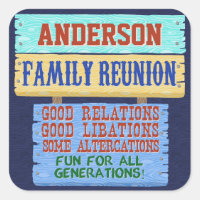 Family Reunion Funny Wooden Sign | Custom Name