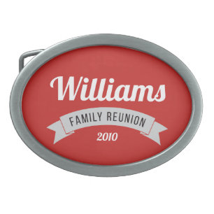 Family reunion gathering love custom personalize belt buckle